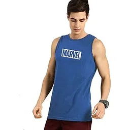 organic chics Round Neck Sleeveless Graphic Printed 100% Cotton Regular Fit Men's Vest-picture-53