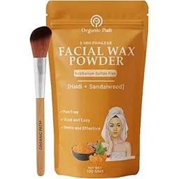 Organic Path Facial Wax Powder, Sandalwood, 5 Min Painless, BaS Free, 100g-picture-28
