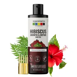 Organix Mantra Hibiscus Growth & Repair Hair Oil,  120 ml  Hibiscus & Curry Leaves  image 1
