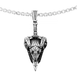 orionz Silver Locket for Men & Boys, Chain & Pendant for Men, Anti Tarnish 925 Sterling Silver Oxidised Gift for Birthday Anniversary, Accessories for Fashion - Ram's Head Warrior-picture-39