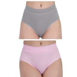 ORLIZEA Pack of 2 Women High-Rise Cotton Blend Hipster Briefs-picture-23