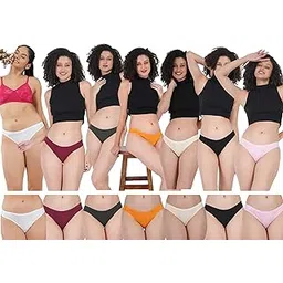 orlizea Women's Viscos Cotton G-Staring Thong Panties Pack of 7 for Seven Days as per Astrology, Available in Regular & Plus Size-picture-39