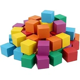 ORMANGO Painted Wood Block Cubes, for Preschool Education Math Counting Stem Skill Stamp, Decorate, DIY Projects and, Art and Crafts Project Pieces (1 Inch) Solid Wooden Square Blocks (20)-picture-22