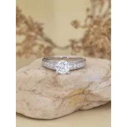 Ornate Jewels 925 Silver 1 Carat American Diamond Engagement Solitaire Ring for Women-picture-15