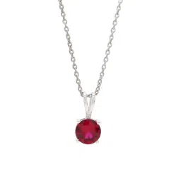 Ornate Jewels 925 Silver 2 carat Red Ruby Soliatire Pendant with 18-inch Chain-picture-24