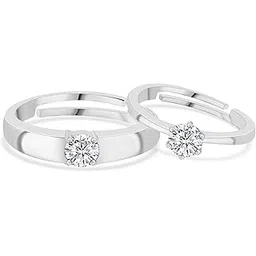 ornate jewels 925 Silver Adjustable Couple Rings | Promise Rings for Men and Women | With Certificate of Authenticity & 925 Stamp | Life-time Warranty*-picture-18