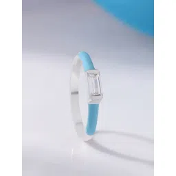 Ornate Jewels 925 Silver Baguette White American Diamond Enamel Ring for Women-picture-18