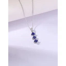 Ornate Jewels 925 Silver Blue Fissure Filled Sapphire Celestial Sparkle Necklace for Women-image-39