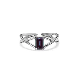 Ornate Jewels 925 Silver Blue Rhodium Plated Alexandrite Ring for Women & Girls-picture-33
