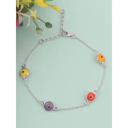 Ornate Jewels 925 Silver Evil Eye Nazariya Multi Beads Bracelet-picture-41