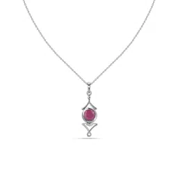 Ornate Jewels 925 Silver Red Rhodium Plated Natural Indian Ruby for Women & Girls-picture-29