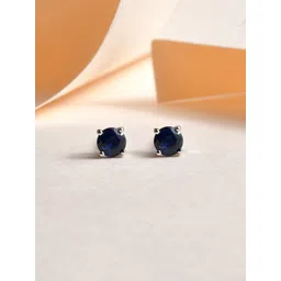 Ornate Jewels 925 Silver Rhodium-Plated Circular Studs Earrings-picture-13