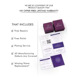 Ornate Jewels 925 Silver Square White American Diamond Necklace for Women image 3