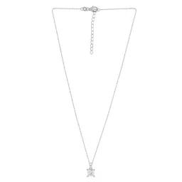 Ornate Jewels 925 Silver Square White American Diamond Necklace for Women image 2