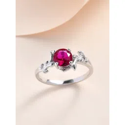 Ornate Jewels 925 Silver Synthetic Red Ruby Casual Ring-picture-35