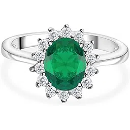 ornate jewels 925 Sterling Silver American Diamond Halo Ring for Womens and Girls | With Certificate of Authenticity and 925 Stamp | Life-time Warranty*-picture-17