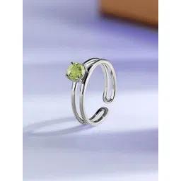 Ornate Jewels 925 Sterling Silver Green Ring for Women-picture-22