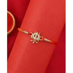 ornate jewels Men Sterling Silver American Diamond-Studded Rakhi-picture-18