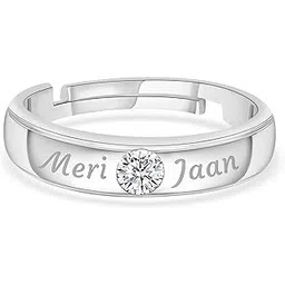 ornate jewels Personalised Customised 925 Sterling Silver Engraved Outside Massage Name Band Finger Adjustable Ring for Men and Boys |With Certificate of Authenticity and 925 Stamp-picture-37