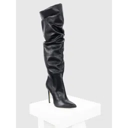 Oroh Women Leather High-Top Stiletto Heeled Slouchy Boots-picture-13