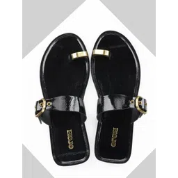 Oroh Women Leather One Toe Flats With Buckles-picture-31