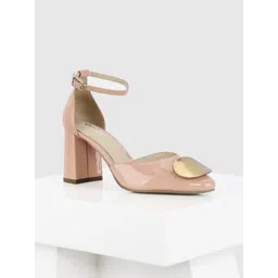 Oroh Women Leather Party Block Pumps-picture-21
