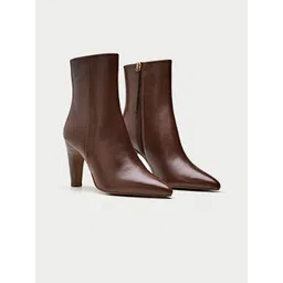 Oroh Women Leather Pointed Toe Regular Boots-picture-20