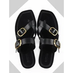 Oroh Women One Square Toe Flats with Buckles-picture-28