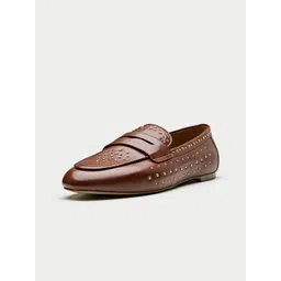 Oroh Women Round Toe Leather Loafers-picture-38
