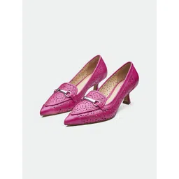 Oroh Women Solid Leather Party Stiletto Pumps-picture-38