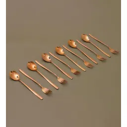orren (Set of 12) Stainless Steel Cutlery Set (Rose Gold)-picture-32