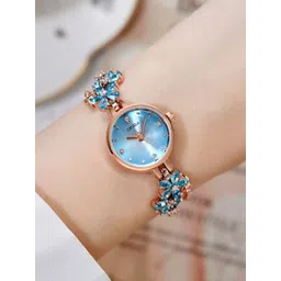 ORSGA Women Patterned Dial & Bracelet Style Straps Analogue Watch OL_9296_FLEUR_BLU-picture-15