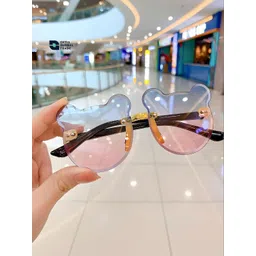 ORTIS GLOBAL TRADE Unisex Kids Pink Lens & Black Other Sunglasses with image 1