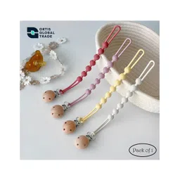 Ortis Silicone Pacifier Clip Pack of 1 (Color & Design May Vary)-picture-26