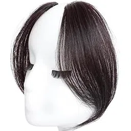 OSEN Dark Brown Side Bangs Hair Extensions for Women Clip in Front Fringe Extension (9.8 Inch, 2 Packs)-picture-25