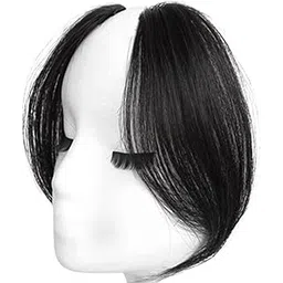 OSEN Clip-in Black Side Bangs Hair Extensions for Women Fringe Hair Extensions (9.8 Inch, 1 PCS)-picture-51