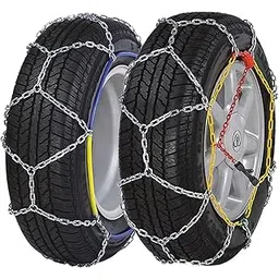 Oshotto 12mm Metal Snow Chain Alloy Snow Chain Anti Skid Tire Chain for Cars, SUVs, Minivans-Set of 2-picture-24