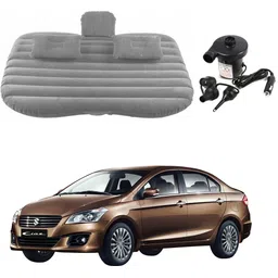 oshotto Car Travel Inflatable Bed Mattress with Two Air Pillows For Ciaz (Grey) Car Inflatable Bed-picture-29