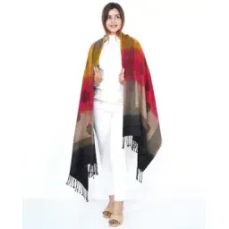 oswal Women Floral Woven Stole with Tassels-picture-19