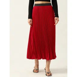 OTABU A-Line Pleated Midi Skirt-picture-27