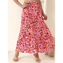 OTABU Floral Printed A-Line Maxi Skirt-picture-33