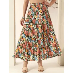 OTABU Floral Printed A-Line Maxi Skirt-picture-12