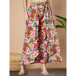 OTABU Women Floral Printed Flared Palazzos-picture-16