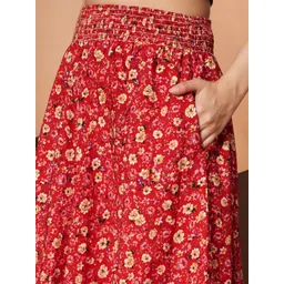 OTABU Women Floral Printed Flared Palazzos image 4