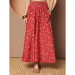 OTABU Women Floral Printed Flared Palazzos image 5