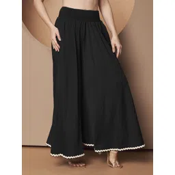 OTABU Women Solid Regular Western Flared Palazzos-picture-26