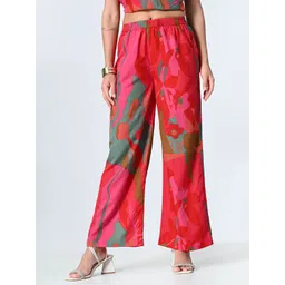 OTIRA Abstract Printed Straight Palazzos-picture-18