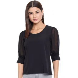 OTIRA Women Solid Crepe Top-picture-30