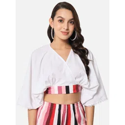OTIRA Women Solid Kimono Sleeve Crop Top-picture-21