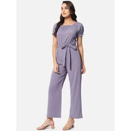 OTIRA Women Solid Waist Tie-Ups Basic Jumpsuit-picture-28